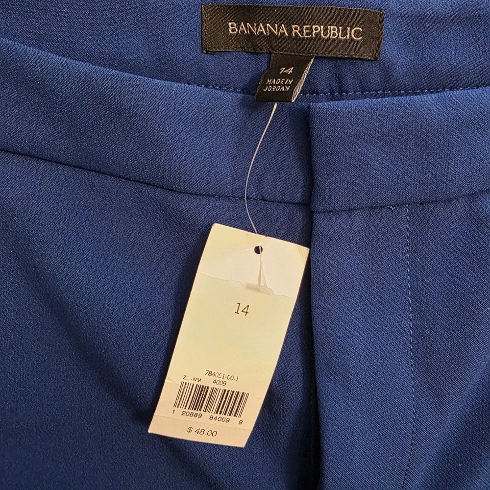 Banana Republic Royal Blue Scalloped Hem Shorts Womens‎ 14 NWT 784051-00-1